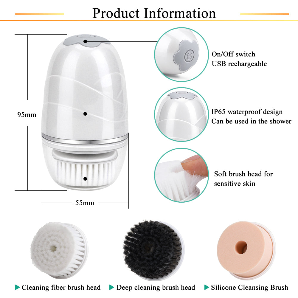 3 in 1 Electric Facial Deep Cleansing Brush