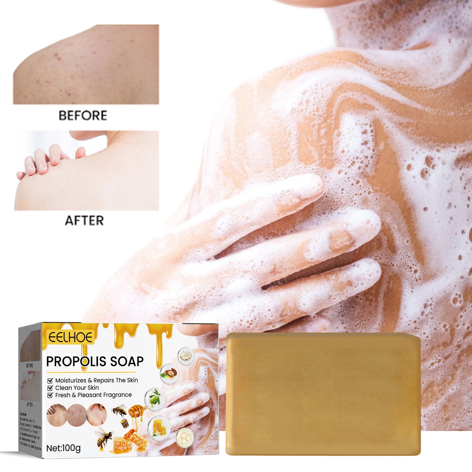 Deep Cleansing Propolis Bath Soap - Clear-up and Nourish Your Skin