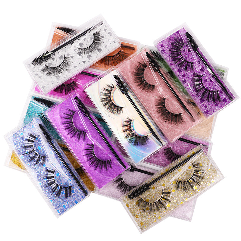 Long Natural Eyelashes with Plastic Cotton Thread